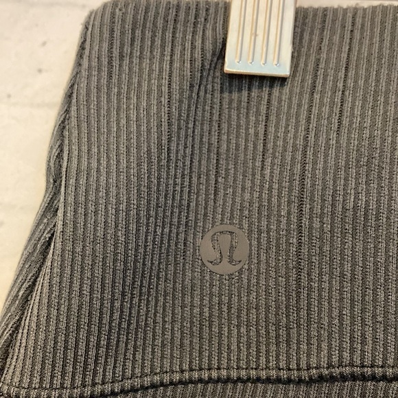 Lululemon Flared Zip Pants Leggings 4 Black Ribbed Softstreme wide leg workout - Picture 9 of 16